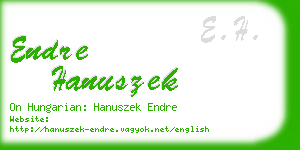 endre hanuszek business card